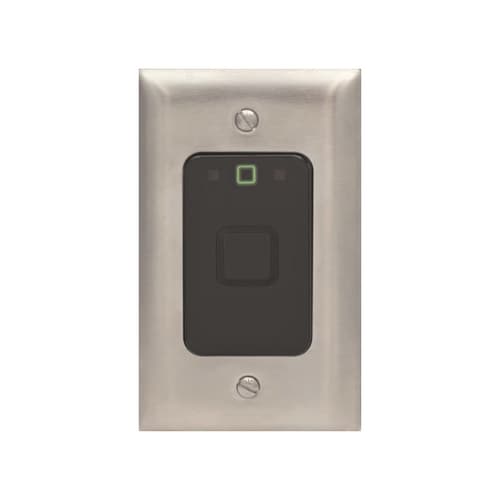 The Saflok SR Series reader is a device that operates access control throughout the property from guestroom to perimeter access such as elevator, parking entrances, or any other door requiring an electric strike or electro-magnetic lock.