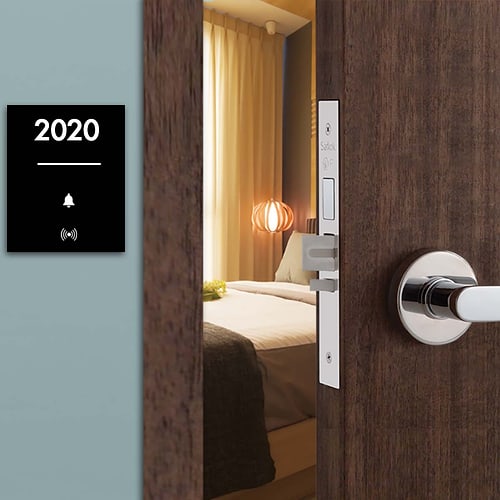 The Saflok SR Series reader is a device that operates access control throughout the property from guestroom to perimeter access such as elevator, parking entrances, or any other door requiring an electric strike or electro-magnetic lock.