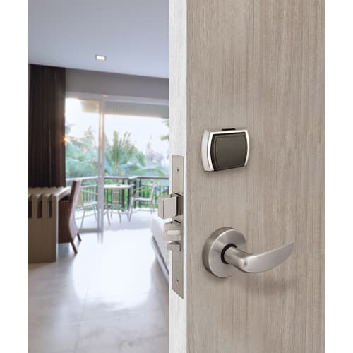 Saflok QuantumIV. Award winning smart door lock for hotels and Airbnb flats. Distributed in Cyprus and Greece by Mr. LockSmith.